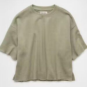 American Eagle Saltwash Green Short-Sleeve Sweatshirt Sz M